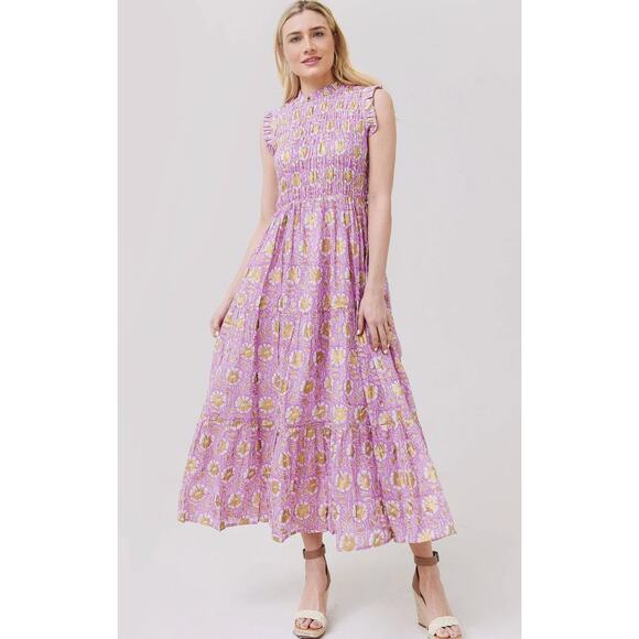 Oliphant Smocked Maxi Dress size S small - Picture 1 of 6